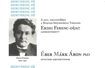 Erdei Ferenc-díjat kapott Éber Márk Áron